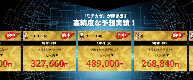 花舟の的中実績